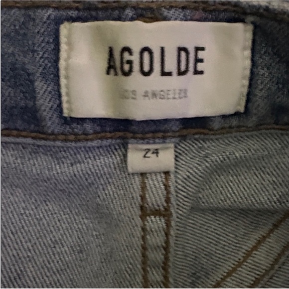 AGOLDE Riley Fly Closure Button Distressed Jeans Size 24 - Picture 4 of 6